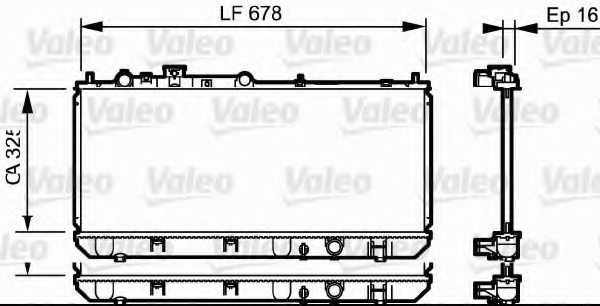 VALEO 734123 Radiator, engine cooling